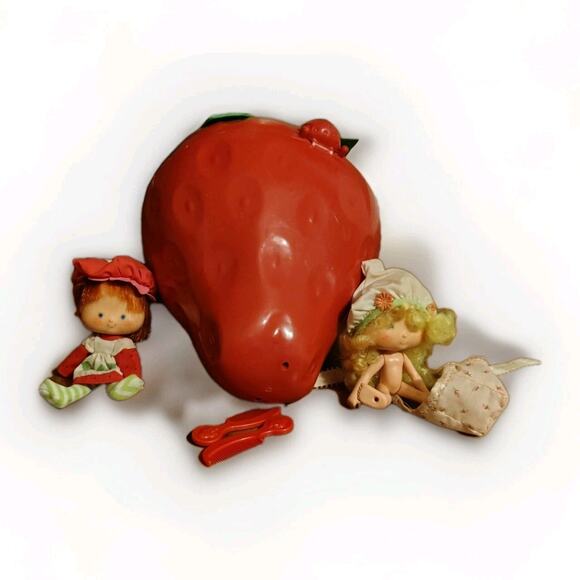 Strawberry Shortcake Other - Vintage Strawberry Shortcake Lot - Lemon Meringue, Case, Brushes
